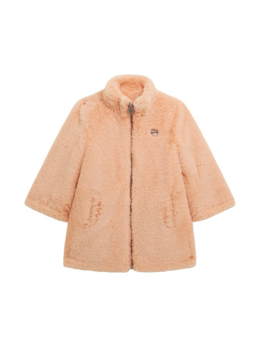 Детско двулицево яке с пух в прасковен цвят Guess