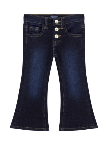 Бебешки дънки от тъмен деним с ефектни копчета Guess