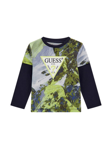 Бебешка многоцветна блуза с лого Guess