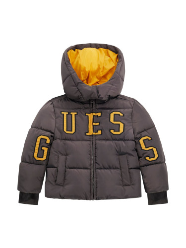 Бебешко зимно яке в тъмносиво и оранжево Guess