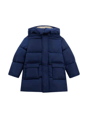 Бебешко дълго зимно яке в тъмносин цвят Guess