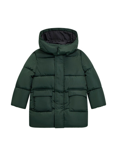 Бебешко дълго зимно яке в тъмнозелен цвят Guess