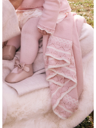 Бебешка памучна пелена от фино плетиво в розов цвят Mayoral