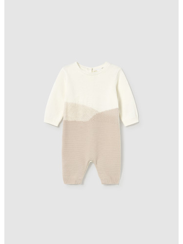 Бебешки гащеризон от фино плетиво в бежово Mayoral