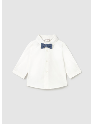 Официална бебешка бяла риза с папийонка Mayoral