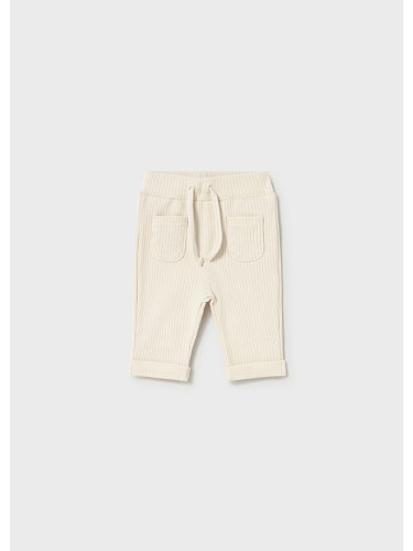Бебешки рипсен панталон в бежов цвят Mayoral