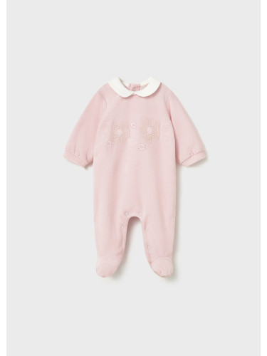 Бебешки плюшен гащеризон в розов цвят Mayoral