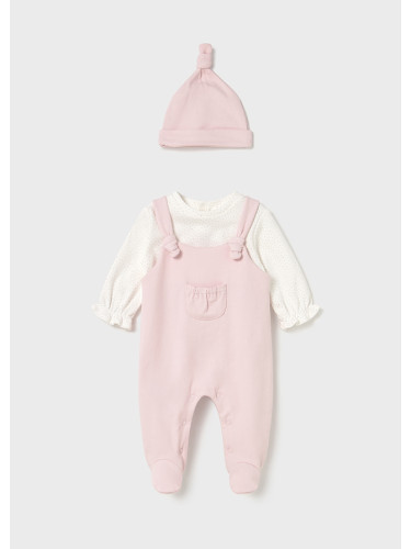 Гащеризон с ританки в розов цвят и шапка Mayoral