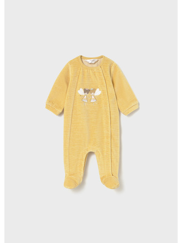 Бебешки плюшен гащеризон в жълт цвят Mayoral