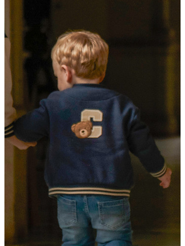 Бебешки суитшърт в тъмносин цвят с ластик на маншетите Mayoral