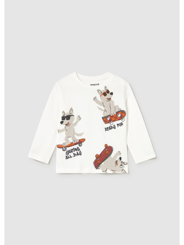 Бебешка блуза в бял цвят с дълъг ръкав Mayoral