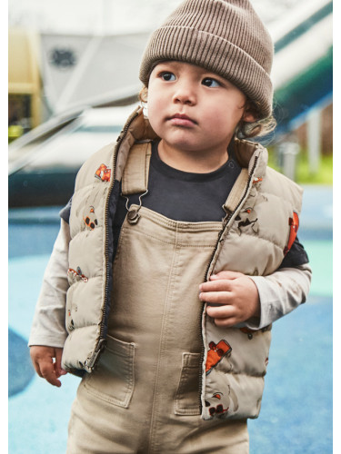 Бебешки двулицев ватиран елек в сив цвят Mayoral