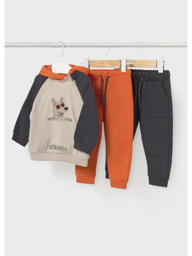 Бебешки анцуг от три части в оранжево Mayoral