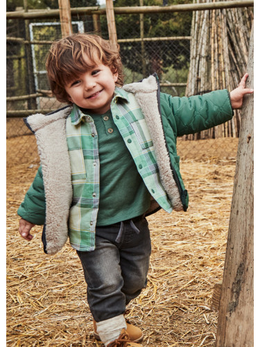 Бебешко двулицево яке в тъмнозелен цвят Mayoral