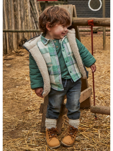 Бебешки дънки в тъмносив цвят с ластици Mayoral