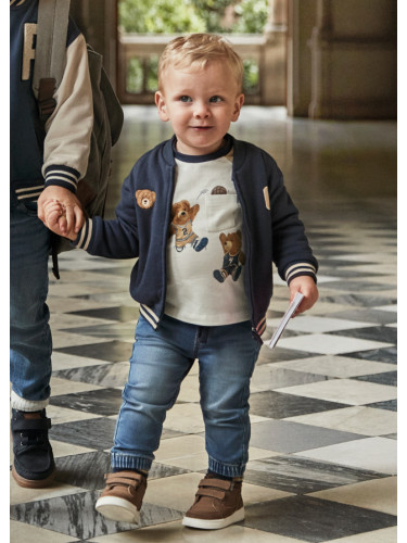 Бебешки дънки в тъмносин цвят с ластици Mayoral