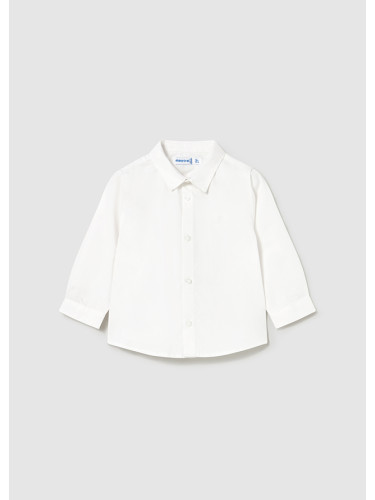Бебешка риза с дълъг ръкав в бял цвят Mayoral