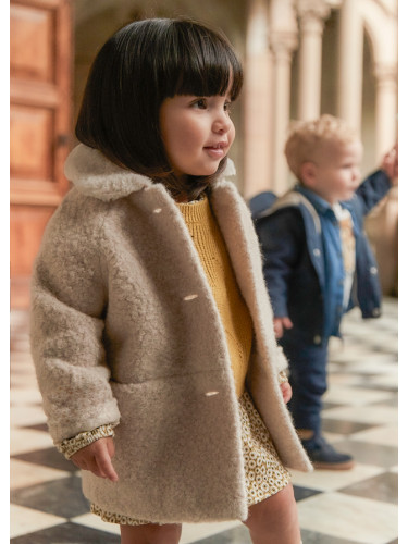 Бебешко палто с подплата в бежов цвят Mayoral