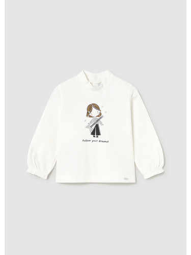 Бебешка блуза полуполо в бял цвят Mayoral