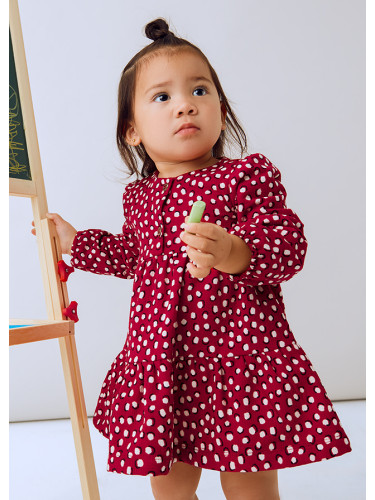 Бебешка рокля с харбали в червен цвят Mayoral