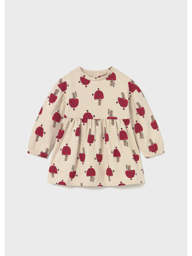 Бебешка трикотажна рокля с дълъг ръкав  Mayoral