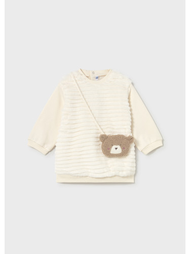 Зимна рокля в цвят екрю с чанта мече Mayoral