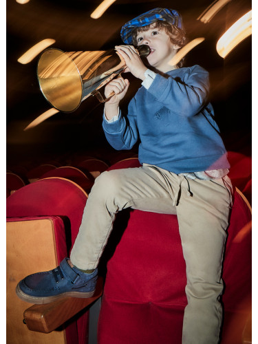 Детски спортно - елегантен панталон с ластик в талията бежов цвят Mayoral