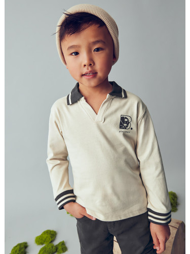 Детска блуза в бежов цвят с яка Mayoral