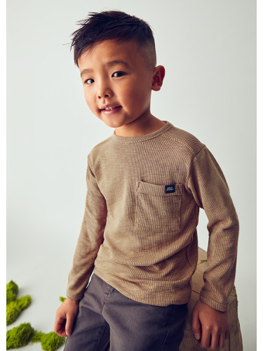 Детска блуза от фино плетиво в кафяв цвят Mayoral