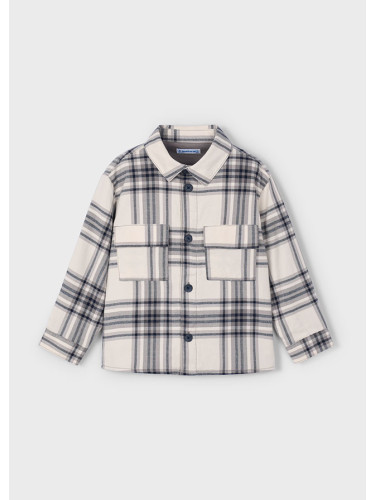 Детска връхна риза на каре в сив цвят Mayoral