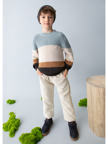 Детски рипсен панталон в бежов цвят с ластик  Mayoral