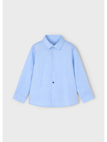Детска риза с дълъг ръкав в светлосин цвят Mayoral