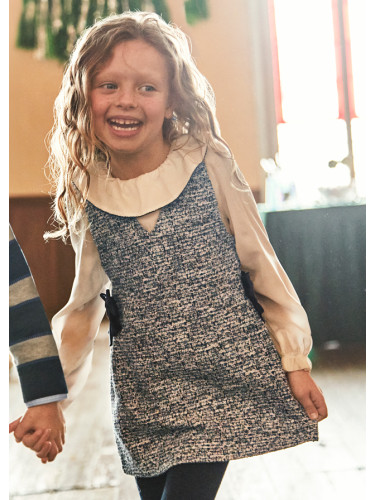 Детска комбинирана рокля в син цвят Mayoral