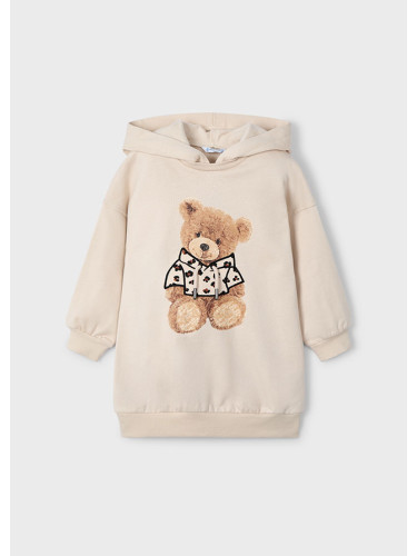 Детска спортна рокля в бежово с качулка Mayoral