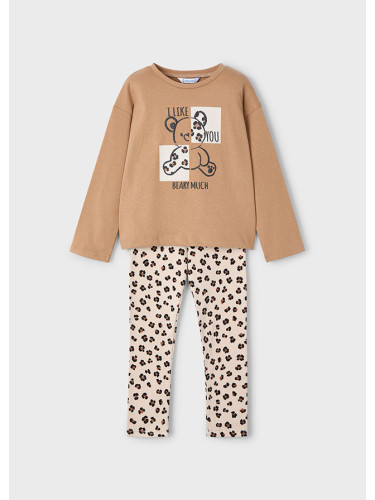 Детски комплект от две части в кафяв цвят Mayoral