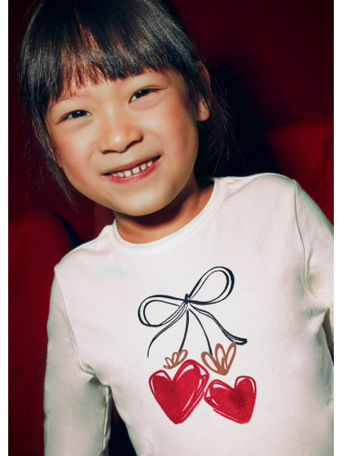 Детска блуза с аксесоар за коса в червен цвят Mayoral