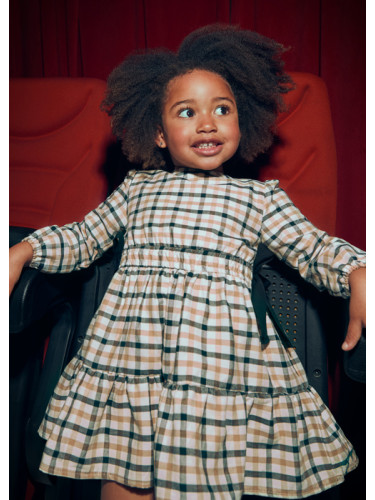 Детска карирана рокля с дълъг ръкав Mayoral
