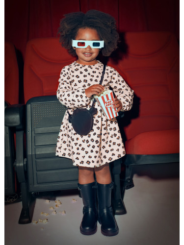 Детска рокля с дълъг ръкав и декоративна чанта Mayoral