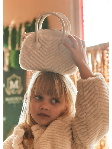 Детска плюшена чанта в бял цвят Mayoral