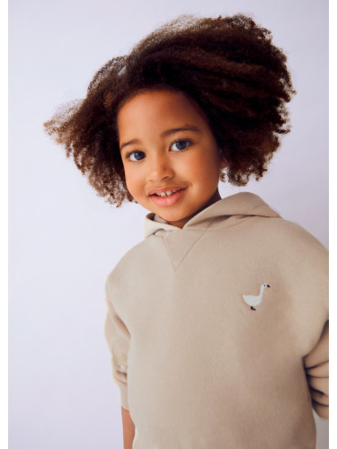 Комплект от пола и суитшърт в бежов цвят Mayoral