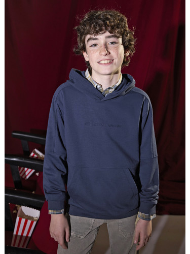 Детски суитшърт в тъмносин цвят с качулка Mayoral