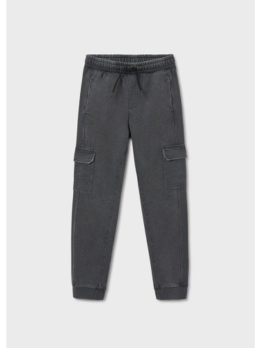 Детски карго панталон в цвят графит със странични джобове Mayoral