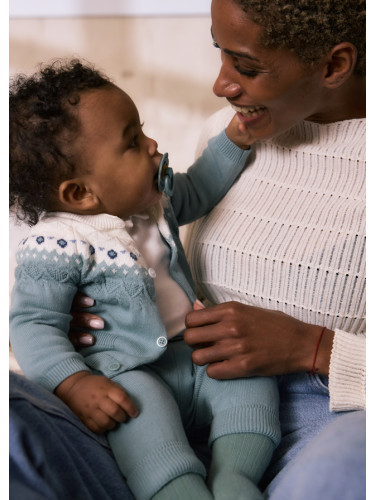 Комплект от три части в син цвят от фино плетиво Mayoral