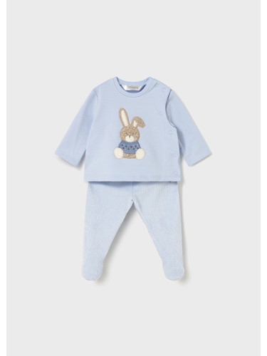 Бебешки комплект с ританки в светлосин цвят Mayoral