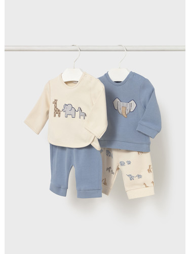 Комплект от четири части в син цвят с животни Mayoral