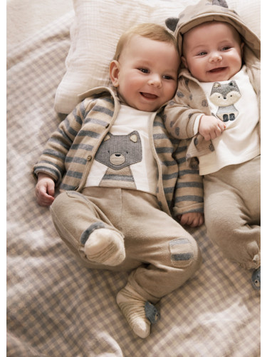 Бебешки комплект от три части в бежово Mayoral