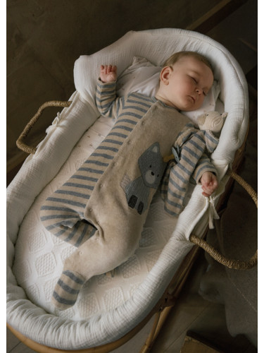 Комплект от два плюшени гащеризона в бежов цвят Mayoral