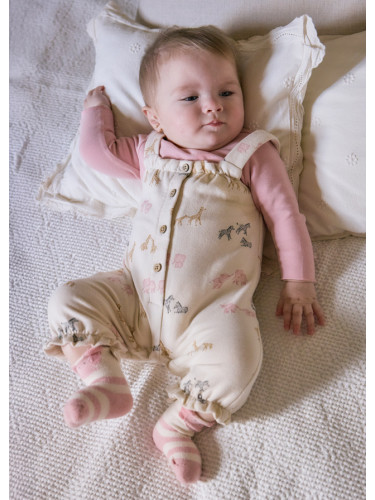 Бебешки гащеризон с блуза в розов цвят Mayoral