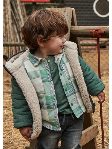 Бебешко яке тип риза в зелено каре Mayoral