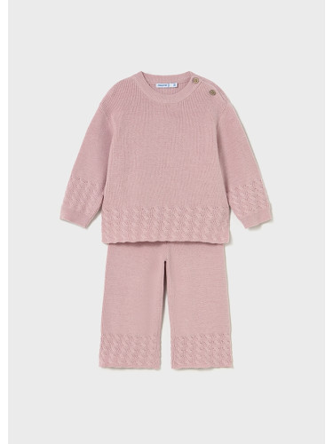 Бебешки комплект от фино плетиво в розов цвят Mayoral